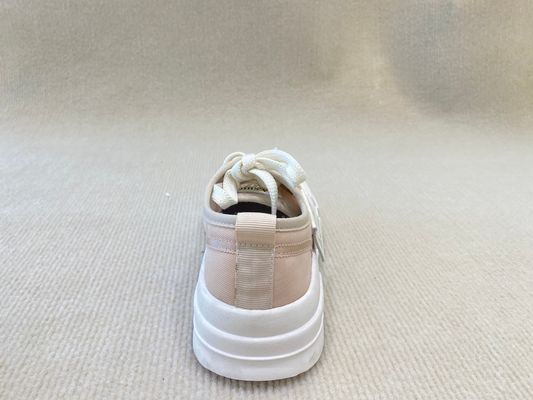 Women pink espadrilles with breathable mesh upper and lacing high top
