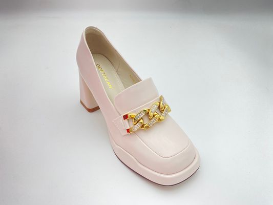 زن ها کفش پاشنه بلند سفيد با کفپوش ضخيم و آسان برای برداشتن تابستان برای بانو